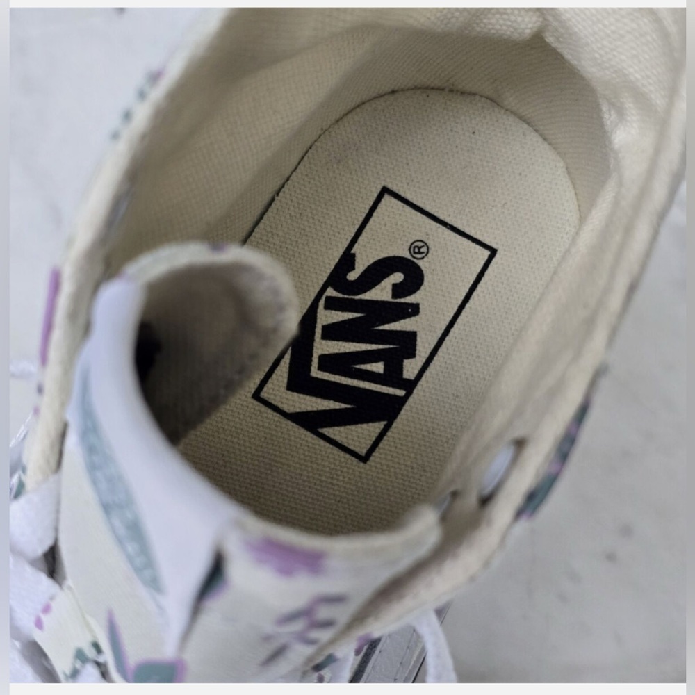 Vans Sk8-Hi Tapered Stackform Womens Sz 9 .5 White Pastel Floral Platform - Picture 3 of 8